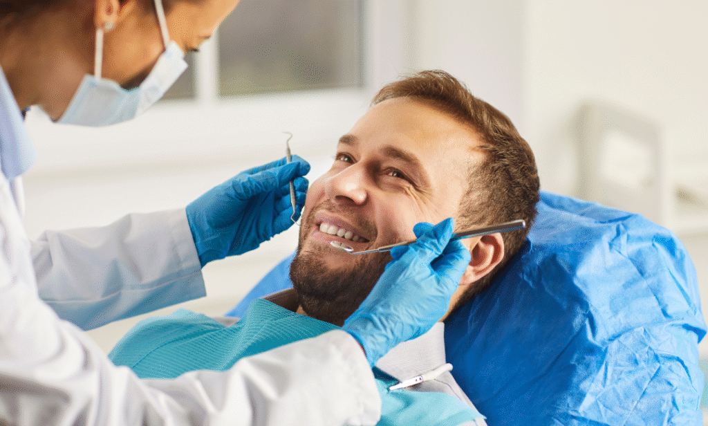 Dentist teeth cleaning